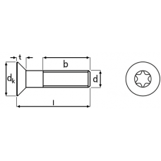 DIN 7991 SKRUTKA METRICKÁ TORX A2 NEREZ