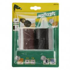 Wolfcraft Sada 2 ks bubnová rašple + 2 brúsne pásy 80/150 zrno 2521000