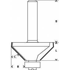 Fazetová fréza, 8 mm 2608628352 BOSCH