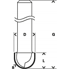 Žliabkovacia fréza, 8 mm 2608628367 BOSCH