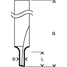 Rovná fréza, 8 mm, 2608628376 BOSCH