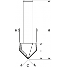 Drážkovacia fréza tvaru V 2608628406 BOSCH