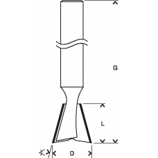 Rybinová fréza, 8 mm 2608628408 BOSCH