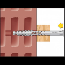 Hmoždinka rámová do tehlobloku HBR so zapustenou skrutkou