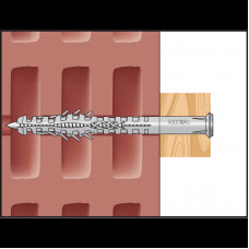 Hmoždinka rámová do tehlobloku HBR so skrutkou